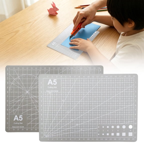olkpmnmk Self Healing Sewing Mat, A5 Double Sided Rotary Cutting Mat, PVC Cutting Mat with Grid, Craft Cutting Board for Sewing Crafts Hobby Fabric Precision Scrapbooking Project