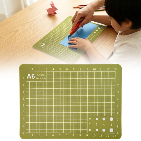 olkpmnmk Self Healing Sewing Mat, A6 Double Sided Rotary Cutting Mat, PVC Cutting Mat with Grid, Craft Cutting Board for Sewing Crafts Hobby Fabric Precision Scrapbooking Project