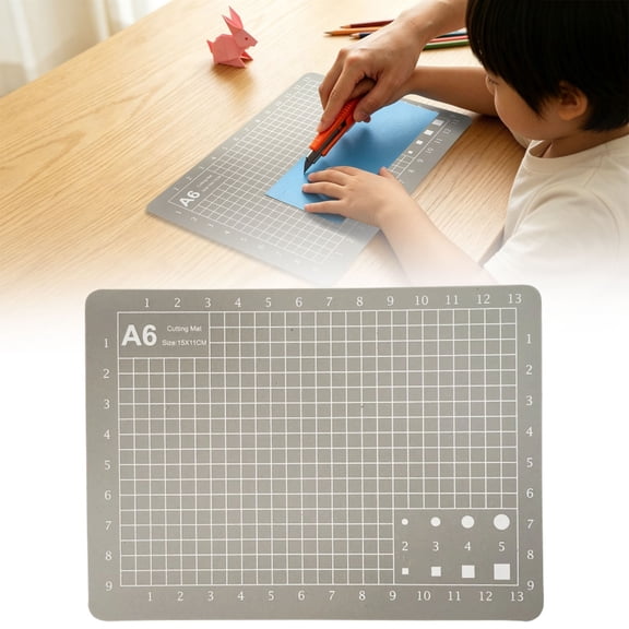 olkpmnmk Self Healing Sewing Mat, A6 Double Sided Rotary Cutting Mat, PVC Cutting Mat with Grid, Craft Cutting Board for Sewing Crafts Hobby Fabric Precision Scrapbooking Project