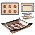 thumbnail image 1 of olkpmnmk Silicone Baking Mat With Fastening Buttons,Non Stick Reusable Leakproof Foldable Silicone Baking Sheet Liner,Heat Resistant Silicone Mat for Oven, Air Fryer, Cookie, Pastry, Roasting Cooking, 1 of 2