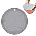 thumbnail image 1 of olkpmnmk Silicone Trivets for Hot Dishes, Round Wave Border High Temp Silicone Trivet Mat, Waterproof Anti-Slip Heat Resistant Table Coaster, Heat Resistant Silicone Trivets for Hot Pots and Pans, 1 of 7