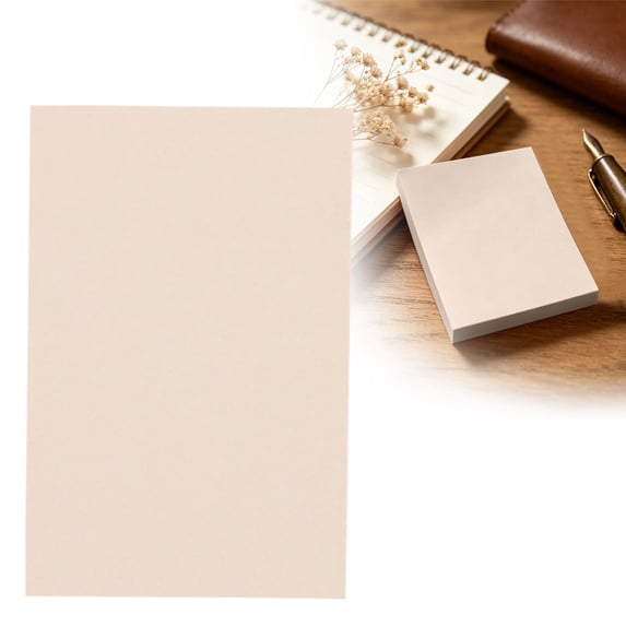 olkpmnmk Sticky Notes,100 Sheets, Vintage Colors Sticky Notes, Self-Stick Pads Bright, Recyclable Sticky Pads, Easy to Stick for Home, Office, Classroom Essentials, 3x2 inch, Brown