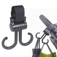 thumbnail image 1 of olkpmnmk Stroller Hooks, Rotatable Adjustable Trolley Hook, Vertical Swivel Design Hooks, 360° Rotation Stroller Clip Diaper Bag Hanger for Walker Rollator Crutches Wheelchair Shopping Cart, 1 of 9