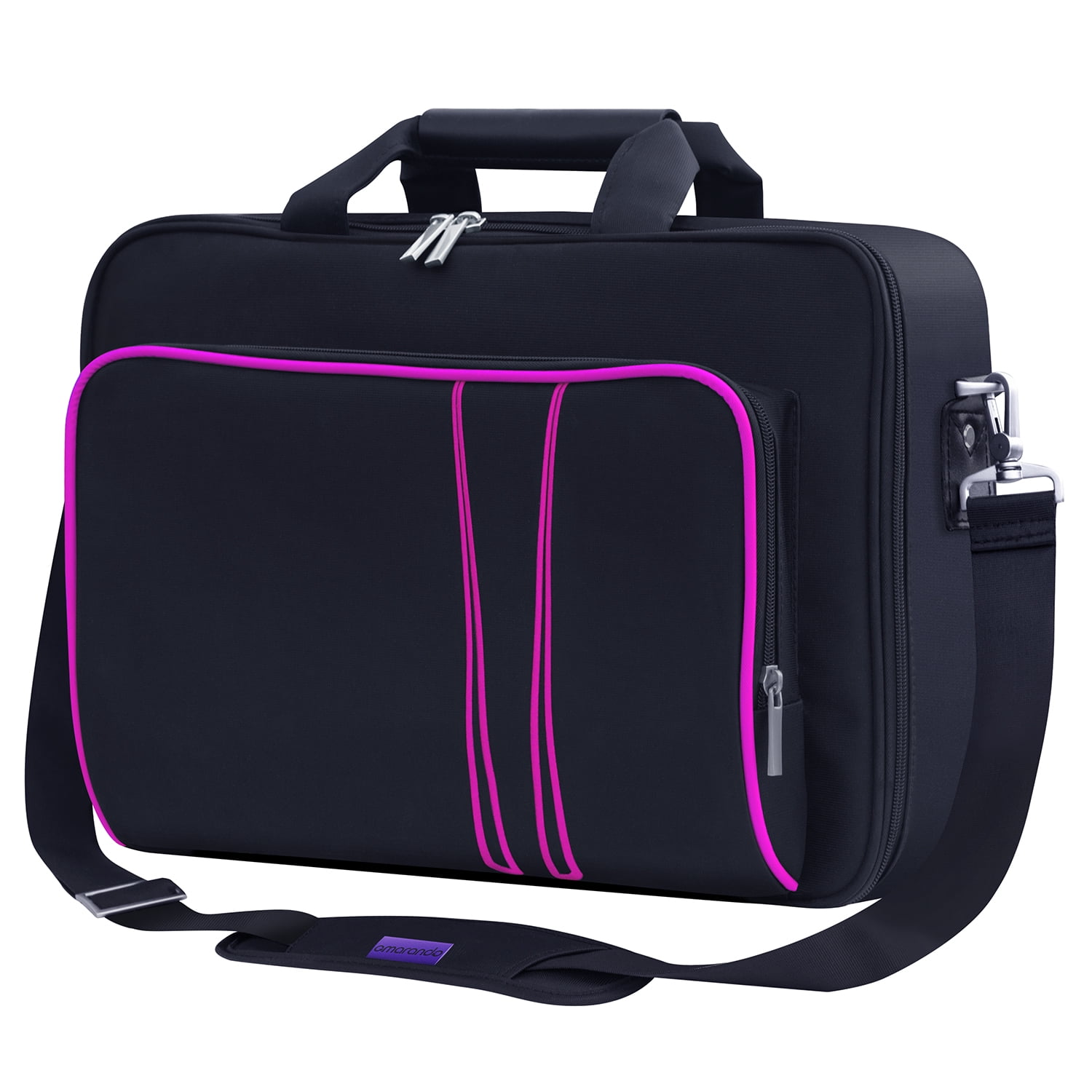 omarando Gaming Console Carrying Case for PS, Pink Black