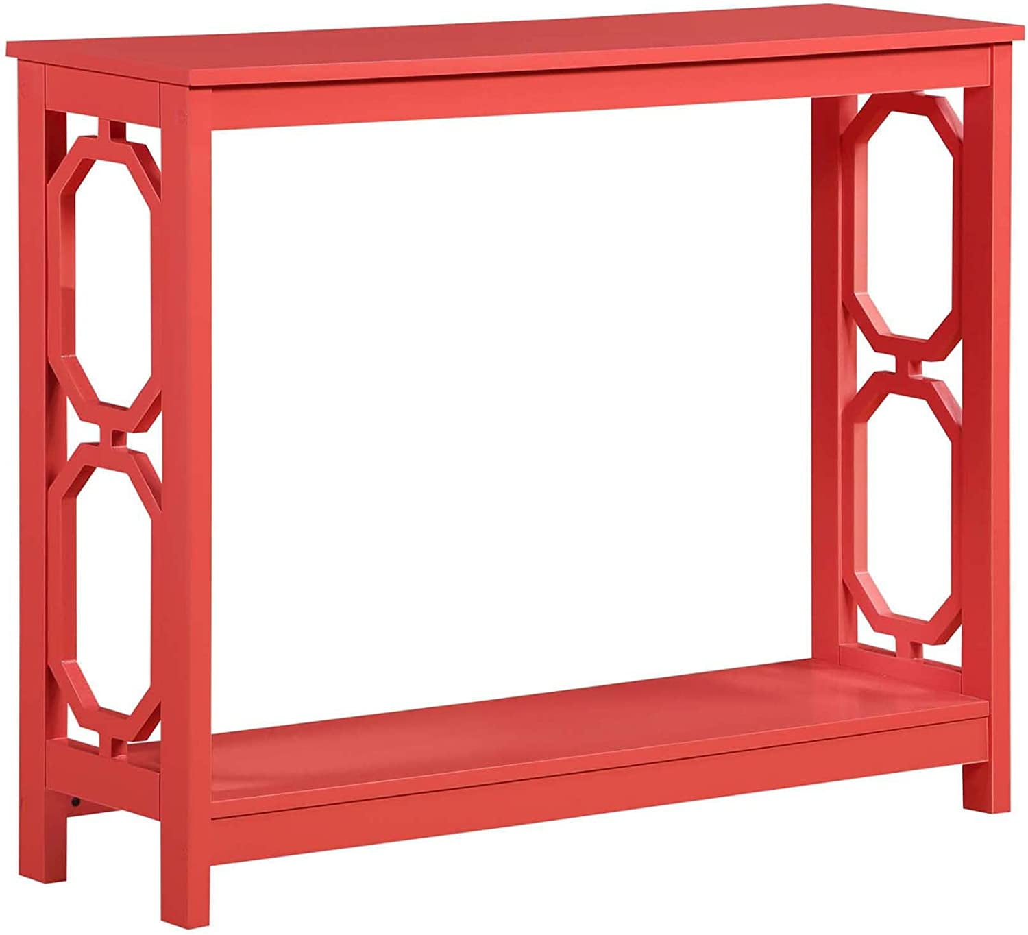 **omega console table with shelf, coral - Walmart.com