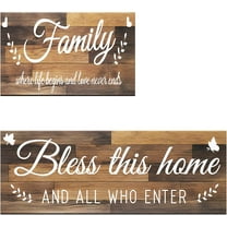 omezin Anti Fatigue Kitchen Mat Brown Rustic Wood Farmhouse Letter Kitchen Rugs Mats Waterproof Comfort Standing Non-Skid Floor Mats Decor 17.3 x 28 17.3 x 47 Inches Set of 2 Home Decor White