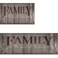 thumbnail image 1 of omezin Family Kitchen Rug Set of 2 Farmhouse Rustic Anti Fatigue Cushioned Comfort Mat or Kitchen Sink Laundry Room Memory Foam Kitchen Floor Mats Waterproof Non-Skid 17.3 x 28+17.3 x 47 Inches, 1 of 6