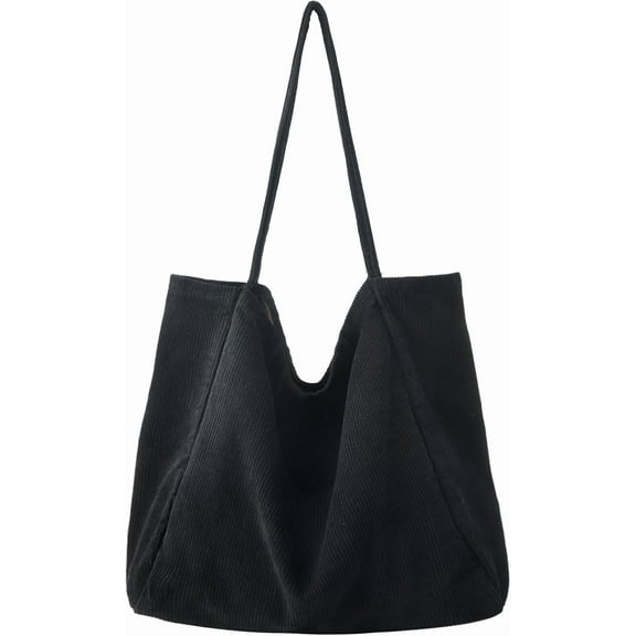 Omlopp Canvas Tote Bag for Women Large Hobo Shoulder Bag for Work Travel Casual Message Bag Tote Purse handbags(Blck)