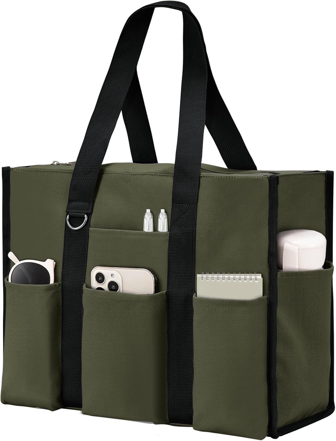 Omlopp Large Tote Bag for Women Waterproof with 12 Pockets Top