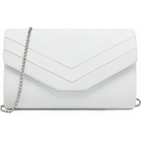 Omlopp Women's Evening Bags Formal Party Clutches Wedding Purses Cocktail Prom Handbags-white