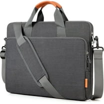 omlopp 14 inch Laptop Computer PC Shoulder Bag Carrying Case, Water-Repellent Fabric Briefcase, Lightweight Toploader, Business Casual or School（Gray）