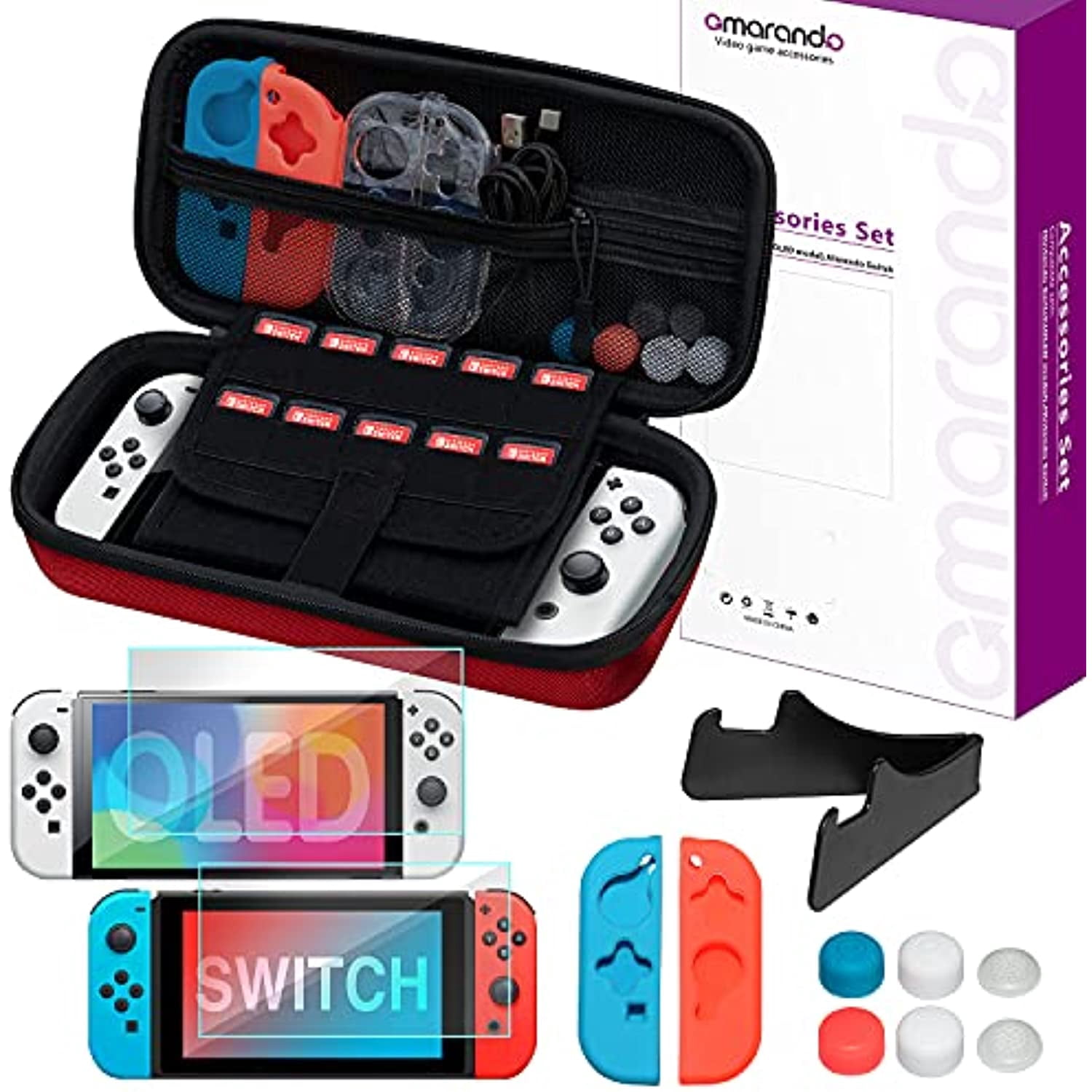 omrando Hard Carrying Case Compatible with Nintendo Switch (OLED model ...