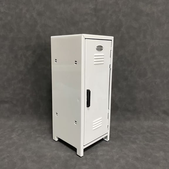 omutan Lockers,Mini Locker with Lock & Keys, Stickers, Metal Small Locker for Desktop, Girls Lockbox Desktop Storage Organizer, Money Safe and Cash Lock Box for Girls Safe, White