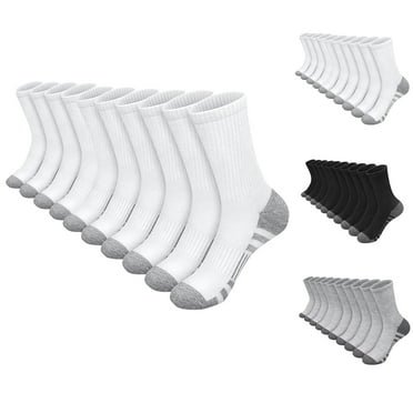 Busydd Mens Socks Casual Cotton Crew Socks Breathable Running Athletic Socks 5 Pairs Mid Calf Football Soccer Socks