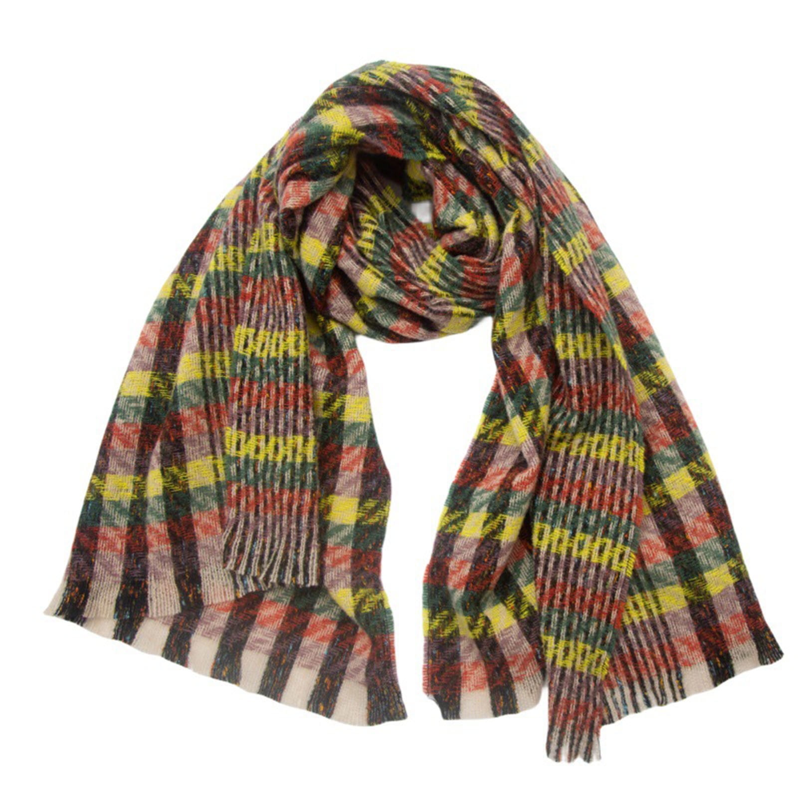 Busydd Winter Scarf for Women Fashion Plaid Warm Pashmina Shawls Large ...