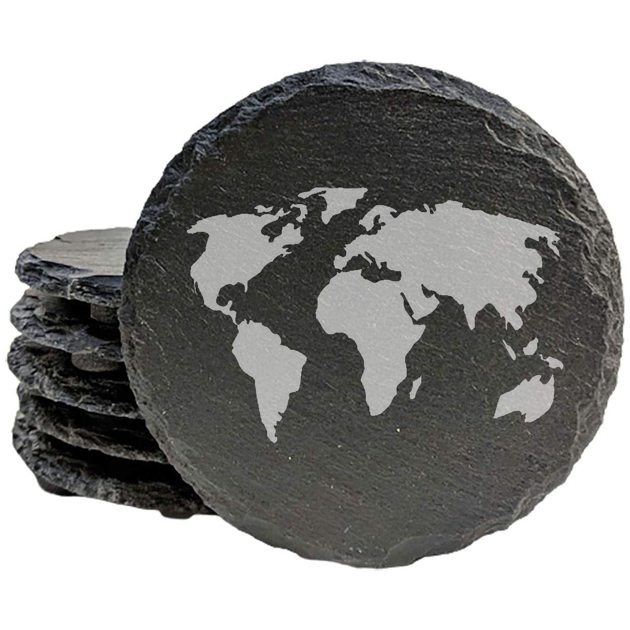 on Your able: World Map Coasers for - Round Slae - se of 4 - Walmart.com