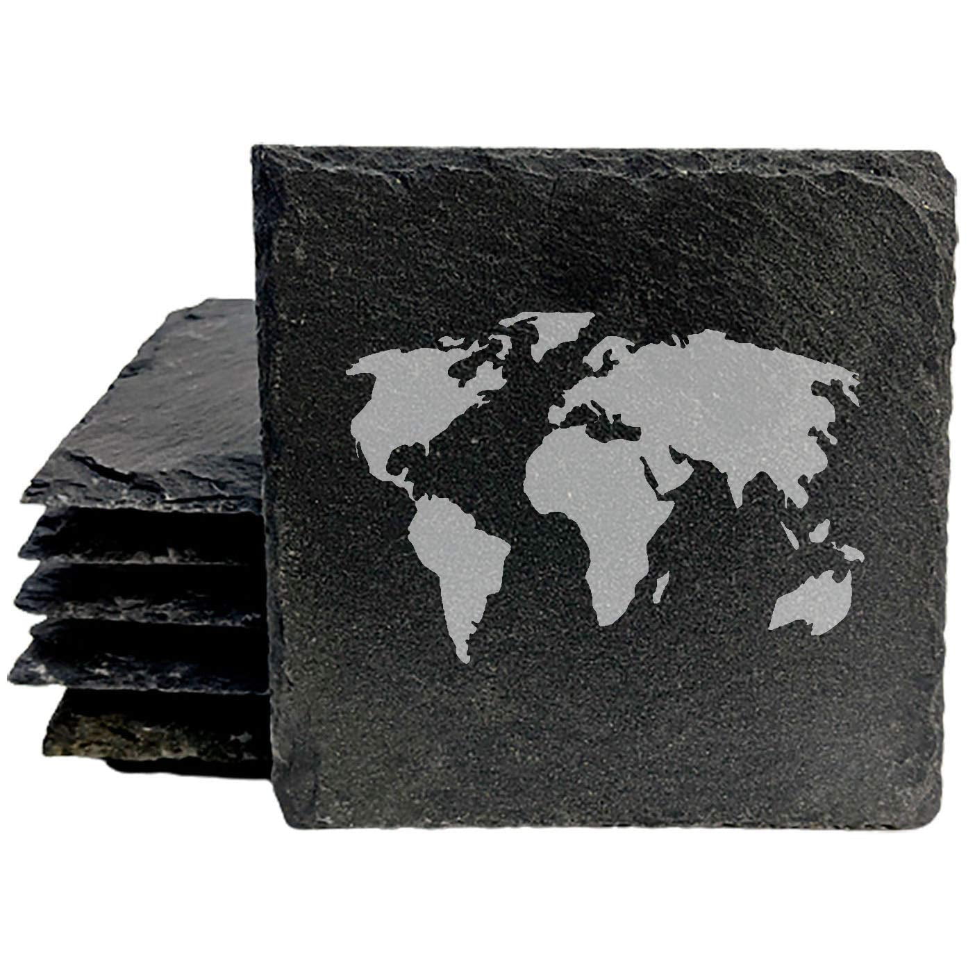 on Your able: World Map Coasers for - Square Slae - se of 8 - Walmart.com
