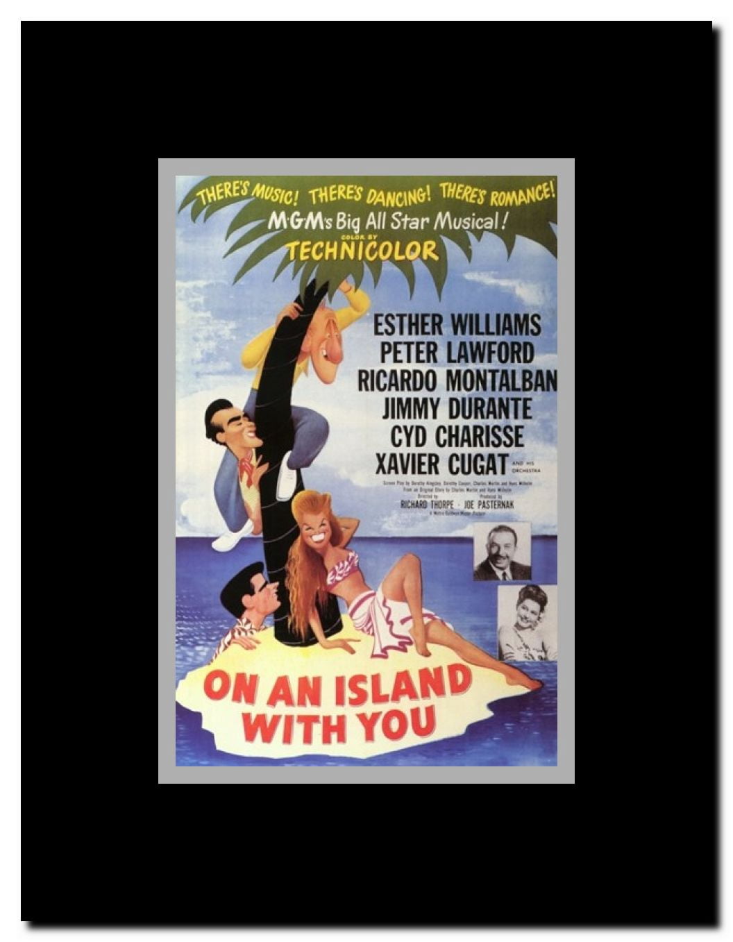 on an Island with You Framed Movie Poster