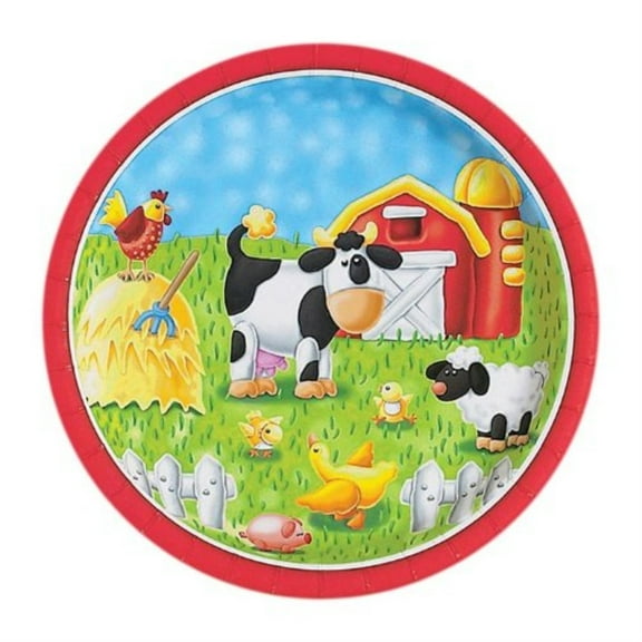 on the farm 7" dessert plates (8 count)