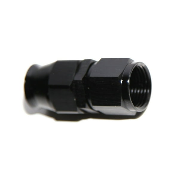 (one) 10AN AN-10 Fitting Black Straight Swivel Fuel Oil Gas Line Hose End