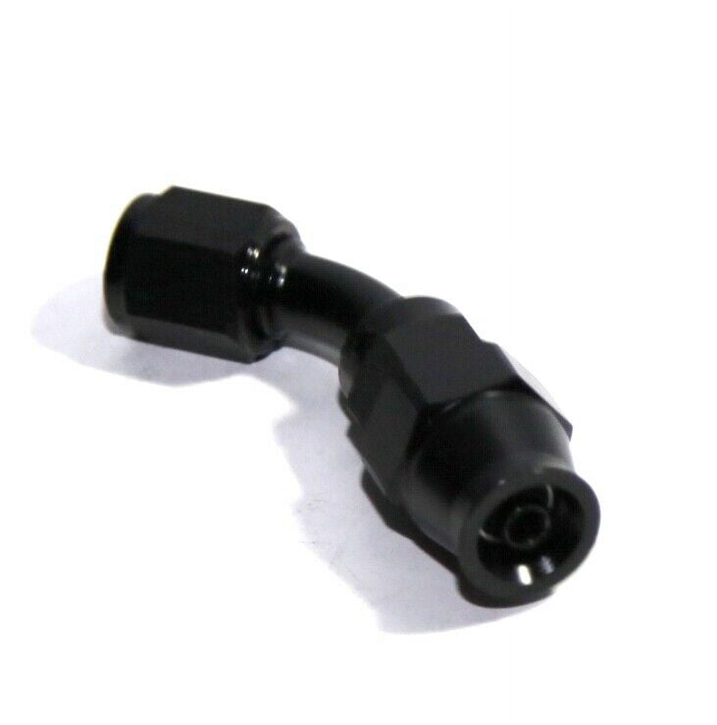 EMUSA 8AN 90-Degree Swivel Fuel/Oil Line Fitting – Black PTFE Hose End