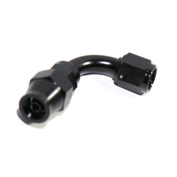 (one) Black 90 Degree Swivel Reusable Hose End AN4 4AN AN-4 Fitting Adapter