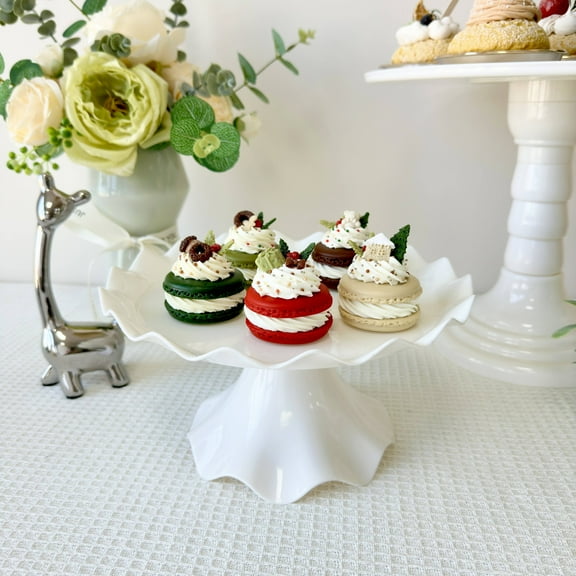one piece plastic decorative Cupcake Stand Cake Display:Dessert Holder Cookie Pedestal Stands Plastic Trays for Desserts Plate