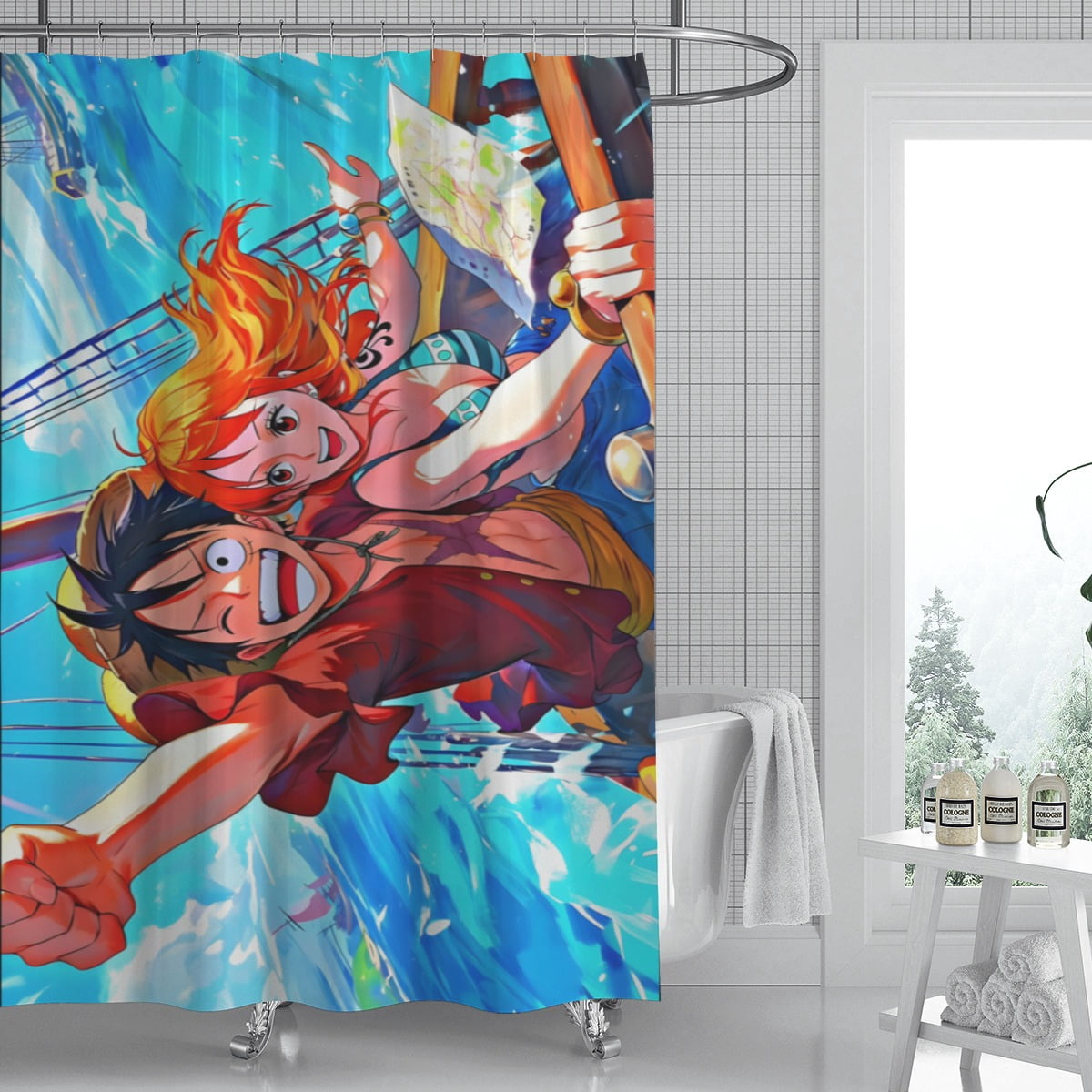 One Piece Shower Curtain