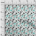 thumbnail image 1 of oneOone Cotton Cambric Aqua Blue Fabric Merry Christmas Dress Material Fabric Print Fabric By The Yard 42 Inch Wide, 1 of 4