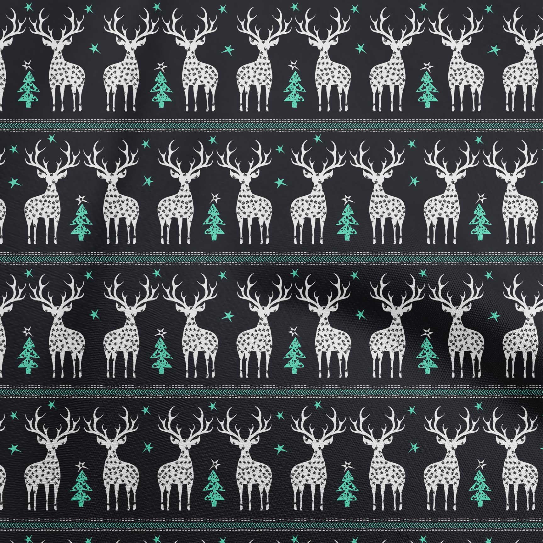 oneOone Cotton Cambric Black Fabric Christmas Lumberjeck Sewing Fabric By The Yard Printed Diy Clothing Sewing Supplies 56 Inch Wide