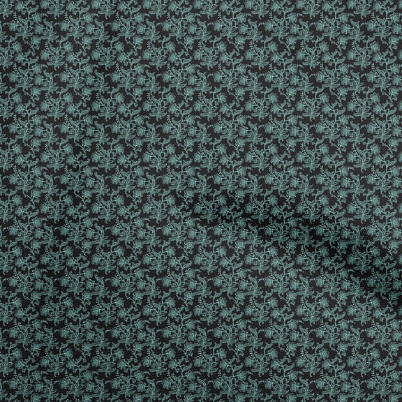 oneOone Cotton Cambric Black Fabric Toile Craft Projects Decor Fabric Printed By The Yard 42 Inch Wide