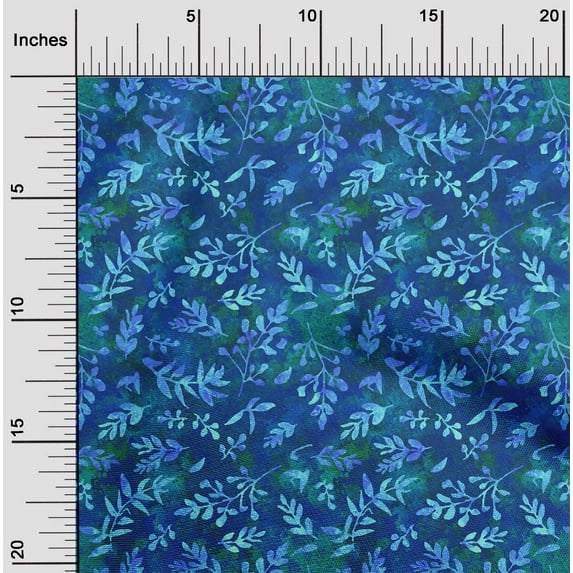 oneOone Cotton Cambric Blue Fabric Batik Fabric For Sewing Printed Craft Fabric By The Yard 42 Inch Wide