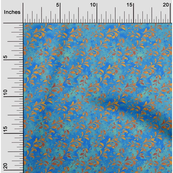 oneOone Cotton Cambric Blue Fabric Batik Quilting Supplies Print Sewing Fabric By The Yard 42 Inch Wide