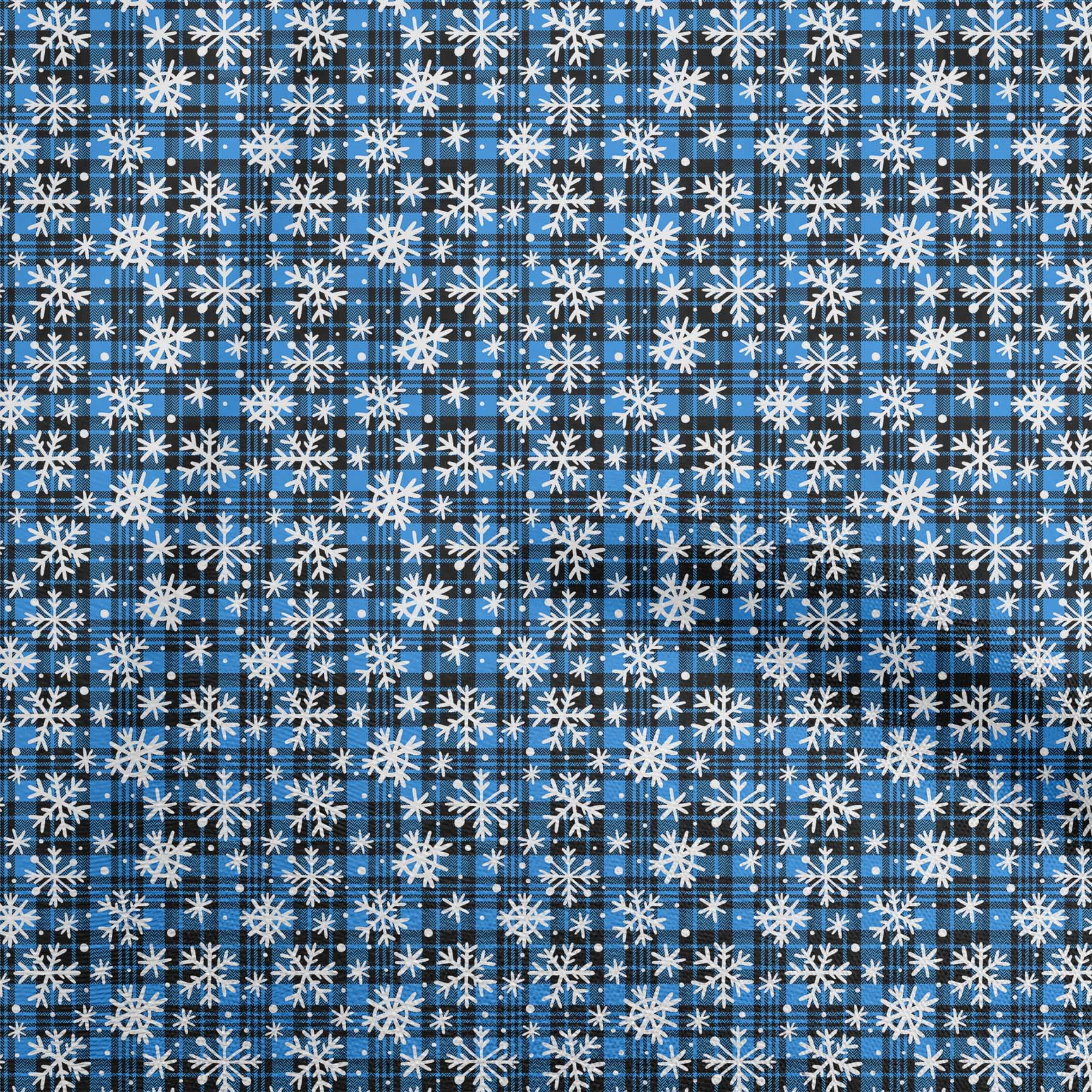 oneOone Cotton Cambric Blue Fabric Christmas Fabric For Sewing Printed Craft Fabric By The Yard 56 Inch Wide