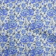 thumbnail image 1 of oneOone Cotton Cambric Blue Fabric Florals Craft Projects Decor Fabric Printed By The Yard 42 Inch Wide, 1 of 5
