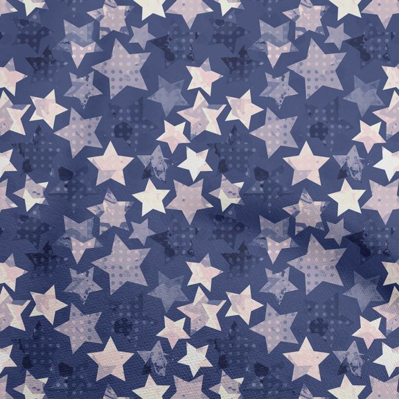 oneOone Cotton Cambric Blue Fabric Galaxy Fabric For Sewing Printed Craft Fabric By The Yard 42 Inch Wide