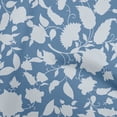 thumbnail image 1 of oneOone Cotton Cambric Blue Fabric Jacobean Floral Silhouette Fabric For Sewing Printed Craft Fabric By The Yard 56 Inch Wide, 1 of 4