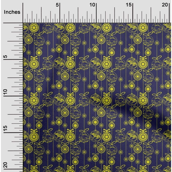 oneOone Cotton Cambric Blue Fabric Merry Christmas Sewing Fabric By The Yard Printed Diy Clothing Sewing Supplies 42 Inch Wide