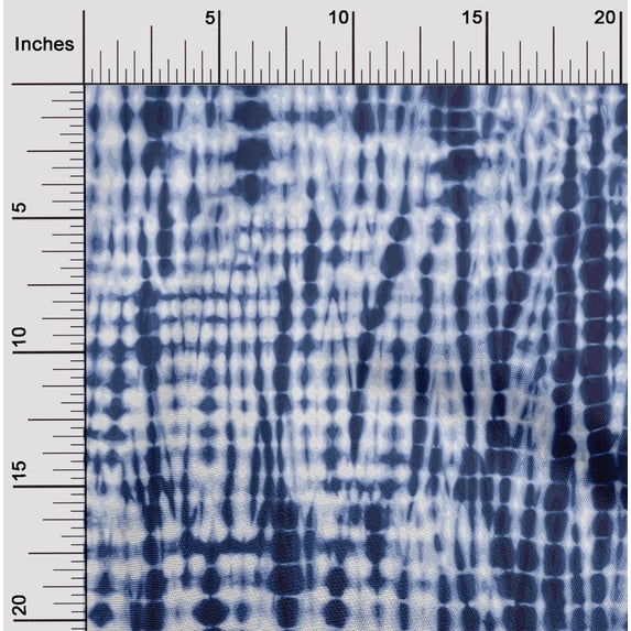 oneOone Cotton Cambric Blue Fabric Tie Dye Craft Projects Decor Fabric Printed By The Yard 56 Inch Wide-Q26