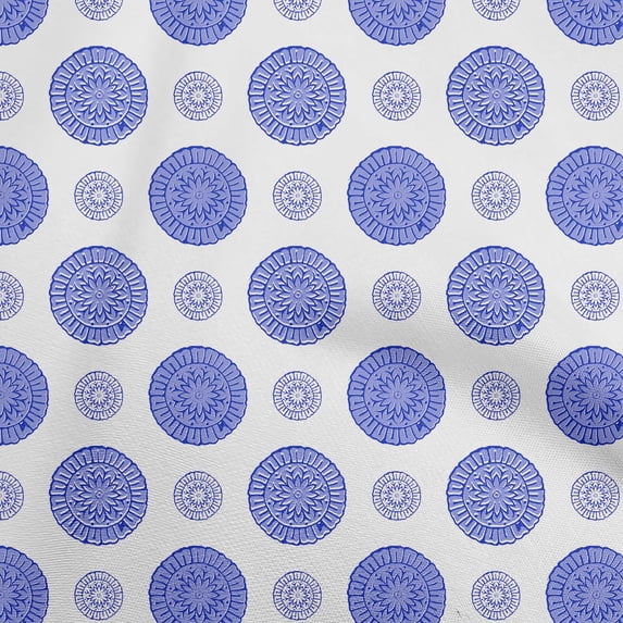 oneOone Cotton Cambric Bluish Violet Fabric Block Sewing Material Print Fabric By The Yard 56 Inch Wide-7C
