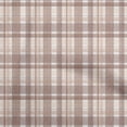 thumbnail image 1 of oneOone Cotton Cambric Brown Fabric Abstract Check Fabric For Sewing Printed Craft Fabric By The Yard 56 Inch Wide, 1 of 4