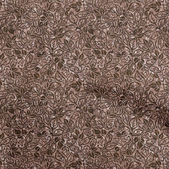 oneOone Cotton Cambric Brown Fabric Aian Batik Quilting Supplies Print Sewing Fabric By The Yard 42 Inch Wide