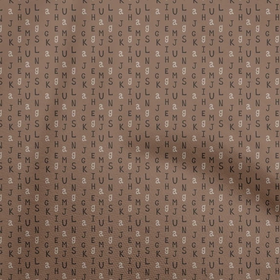oneOone Cotton Cambric Brown Fabric Alphabet Sewing Craft Projects Fabric Prints By Yard 56 Inch Wide