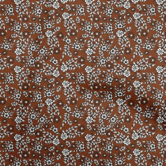 oneOone Cotton Cambric Brown Fabric Block Diy Clothing Quilting Fabric Print Fabric By Yard 56 Inch Wide-WZ