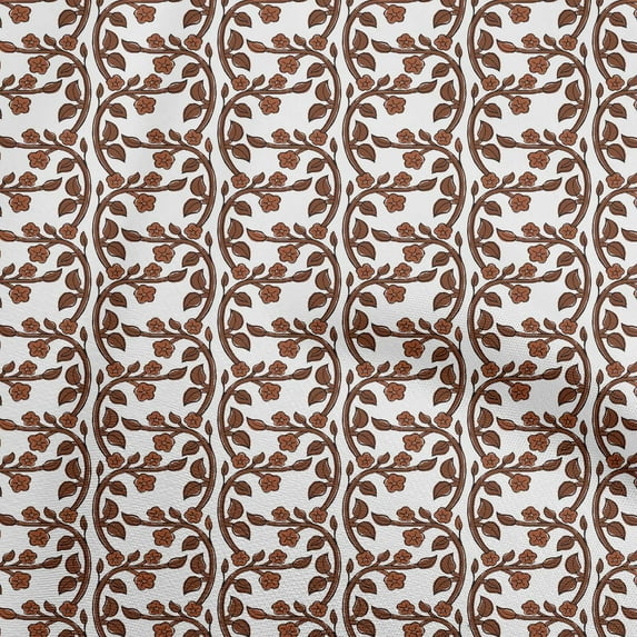 oneOone Cotton Cambric Brown Fabric Block Dress Material Fabric Print Fabric By The Yard 42 Inch Wide-TQ