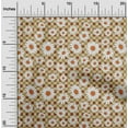 thumbnail image 1 of oneOone Cotton Cambric Brown Fabric Sunflower Floral Quilting Supplies Print Sewing Fabric By The Yard 42 Inch Wide, 1 of 4
