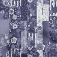 thumbnail image 1 of oneOone Cotton Cambric Dark Blue Fabric Asian Mix Floral Diy Clothing Quilting Fabric Print Fabric By Yard 42 Inch Wide, 1 of 4
