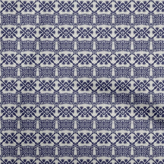 oneOone Cotton Cambric Dark Blue Fabric Texture Quilting Supplies Print Sewing Fabric By The Yard 56 Inch Wide