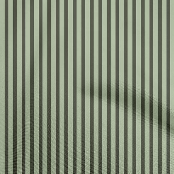 oneOone Cotton Cambric Dark Green Fabric Stripes Diy Clothing Quilting Fabric Print Fabric By Yard 56 Inch Wide