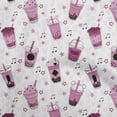 thumbnail image 1 of oneOone Cotton Cambric Dark Magenta Fabric Ice Cream Sewing Material Print Fabric By The Yard 56 Inch Wide, 1 of 6